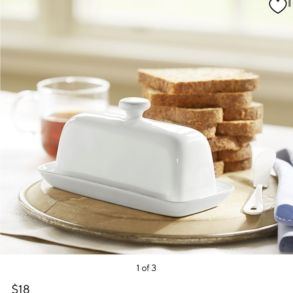 Pottery barn Cambria butter dish. New in box!